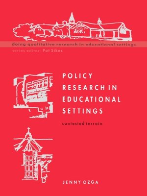 cover image of Policy Research in Educational Settings